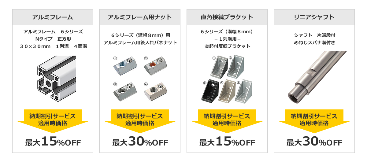 メカニカル部品「納期割引サービス」開始 | 株式会社ミスミグループ本社